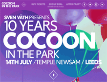 Tablet Screenshot of cocooninthepark.com